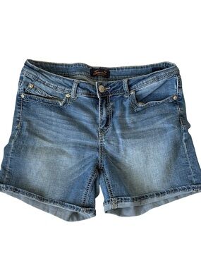 Seven 7 Womens Jean Shorts Size 12 Denim Stretch